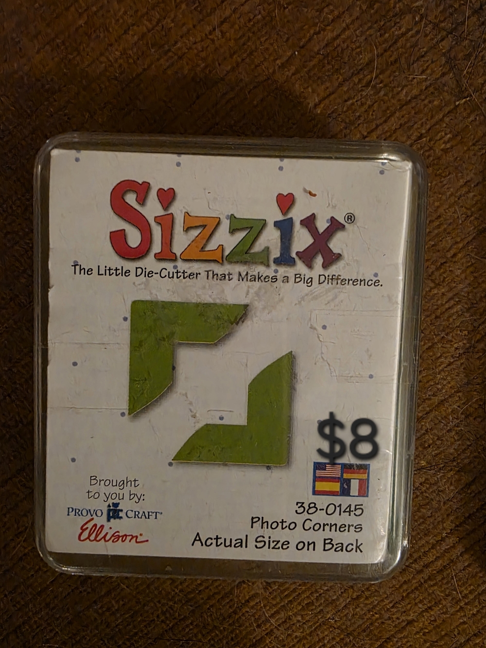 Sizzix Green Photo Corner Die-Cutter